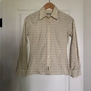 Women's Beige Checkered Shirt